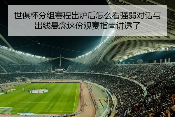 世俱杯分组赛程出炉后怎么看强弱对话与出线悬念这份观赛指南讲透了